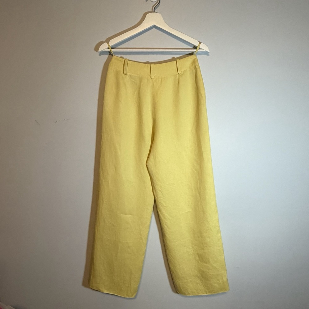 Hermès Paris Linen Trousers Yellow pockets Made in France‎ Size 38 EU - Picture 9 of 13